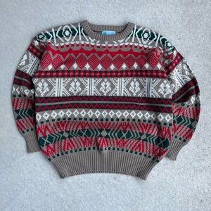 Men's Geometric Crewneck Sweater fit médium/large